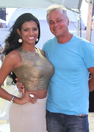 Kadu Moliterno com a ex Brisa Ramos, que o acusou de agressão