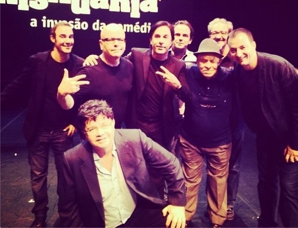 8.abr.2014 - Tom Cavalcanti publica em seu Instagram foto com artistas envolvidos com o Risadaria