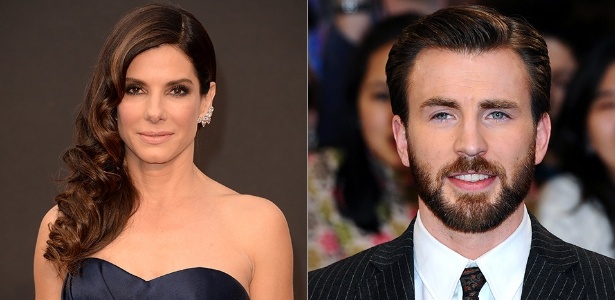 Sandra Bullock brinca sobre rumores de namoro com Chris Evans, e diz que os dois já entraram com o pedido de divórcio
