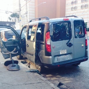 Carro do SBT foi destruído