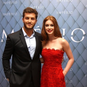 Klebber Toledo e Marina Ruy Barbosa na festa de lançamento da novela "Império"