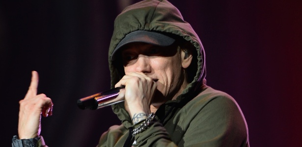 Theo Wargo/Getty Images O rapper americano Eminem, atração do Lollapalooza Brasil 2016