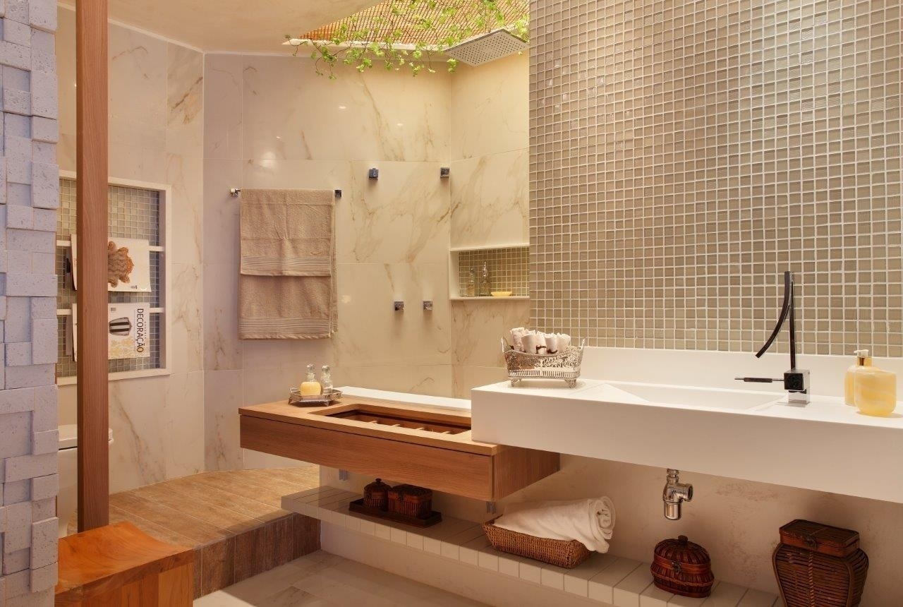 MCA EstúdioDivulgação -> Banheiros Grandes Decorados Com Pastilhas MCA EstúdioDivulgação -> Banheiros Grandes Decorados Com Pastilhas