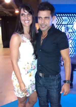 Graciele Lacerda e Zezé di Camargo no Prêmio Multishow 2014