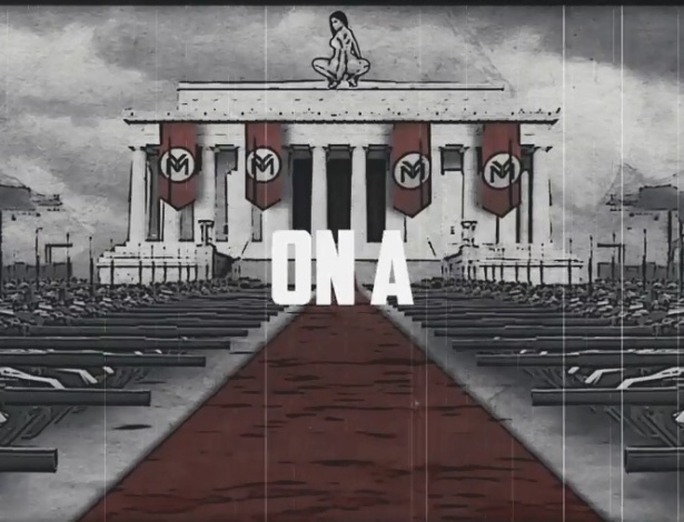 9.nov.2014 - Cena do videoclipe "Only", da cantora Nicki Minaj, criticado por fazer alusão a símbolos nazistas