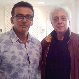 Hugo Esteves e o autor Aguinaldo Silva