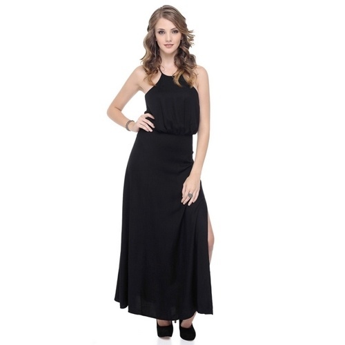 vestido longo preto renner