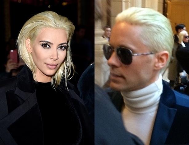 Kim Kardashian e Jared Leto mudam o visual e adotam o loiro platinado