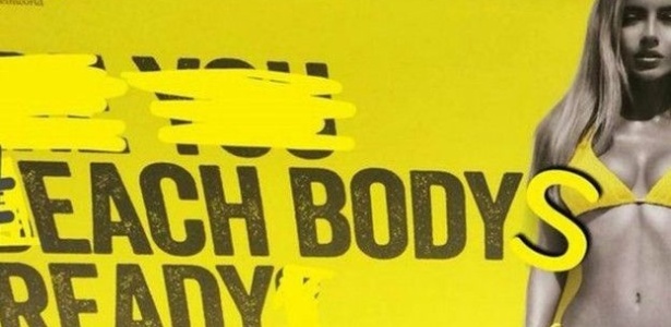Manipulações da publicidade em Londres dizem: "Todos os corpos estão prontos"