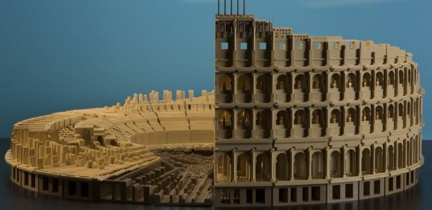 Um coliseu de Roma feito de Lego está entre as atrações da exposição