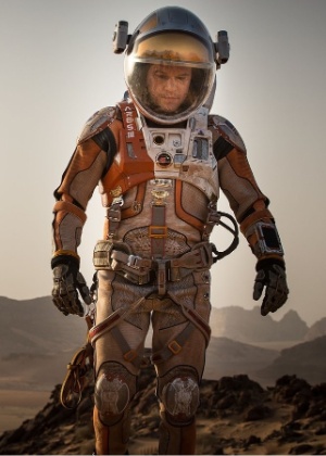 Matt Damon é Mark Watney no filme "Perdido em Marte", de Ridley Scott