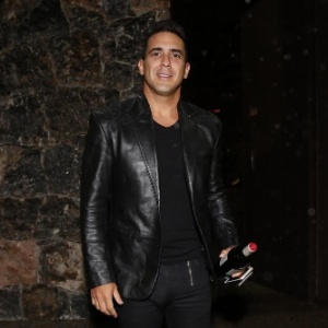 4.set.2015 - André Marques compareceu ao aniversário de Huck