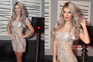 Ex-BBB Tatiele veste transparência no lançamento de seu ensaio sensual no Rio (Thyago Andrade/Photo Rio News)