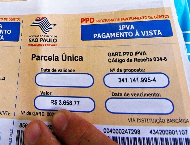 Secretaria de Fazenda de SP afirma que não emite boletos de IPVA, apenas avisos de vencimento; qualquer documento desse tipo, portanto, é falso