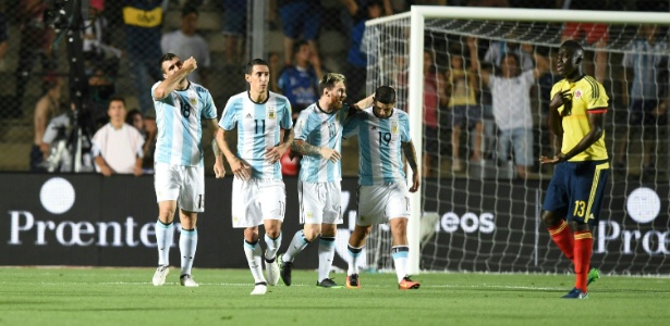 Argentina venceu por 3 a 0 contra a Colômbia
