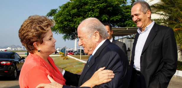 Dilma encontra Joseph Blatter, presidente da Fifa: até Forças Armadas contra os saques