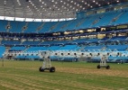 Grêmio aproveita recesso e inicia 'tratamento luminoso' no gramado da Arena