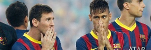 Futebol: Jornal espanhol apelida parceria e pede mais tempo da dupla LioNey (foto) no Barcelona