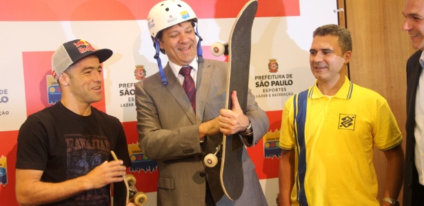 O prefeito Fernando Haddad confirmou interesse em construir um centro de skate na zona norte de SP