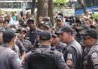 Renan Rodrigues/UOL Policiais se reúnem no centro do Rio de Janeiro para organizar segurança em frente ao STJD, que irá julgar escalações irregulares de Fla e Lusa - Renan Rodrigues/UOL