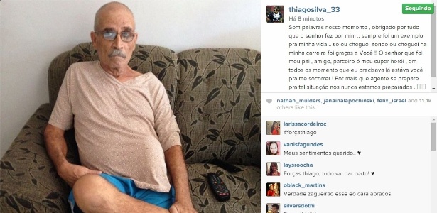 Pai do Thiago Silva morreu nesta quinta-feira