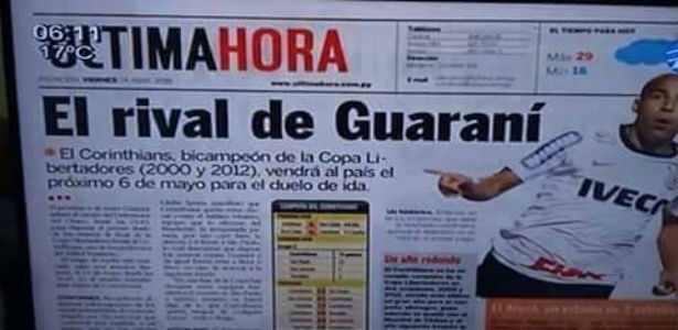 Corinthians bicampeão da Libertadores? Jornal paraguaio comete gafe