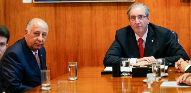 Del Nero, presidente da CBF, e Eduardo Cunha, presidente da Câmara dos Deputados