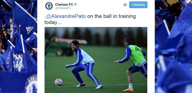 Alexandre Pato já treinou com seus novos companheiros no Chelsea