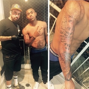 Corintiano Malcom 'encarou' até empresário para cobrir braços com tatuagens