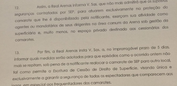 Administradora do Allianz irá barrar seguranças do Palmeiras em camarote 