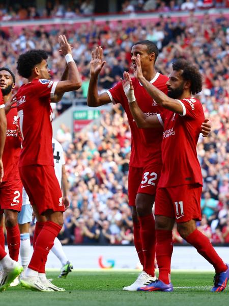 Salah faz 100° gol pelo líder Liverpool no Inglês em empate com