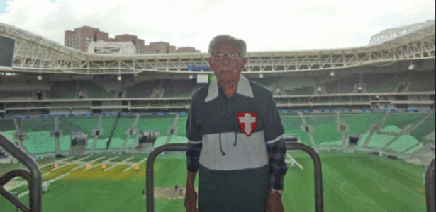 Aos 100 anos, palmeirense visita o Allianz Parque pela primeira vez