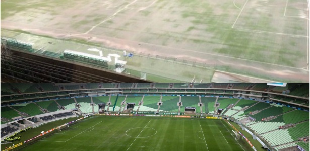 Chuva prejudica gramado do Allianz Parque e dificulta acesso dos torcedores
