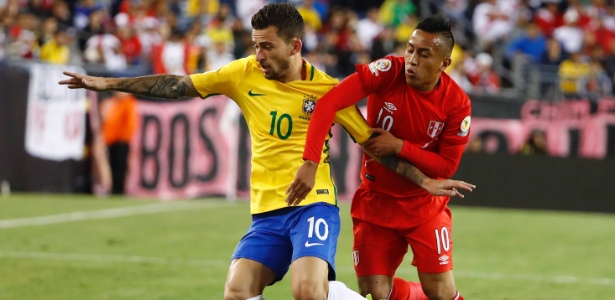 Lucas Lima, titular na derrota para o Peru, pode reforçar o Santos na quarta