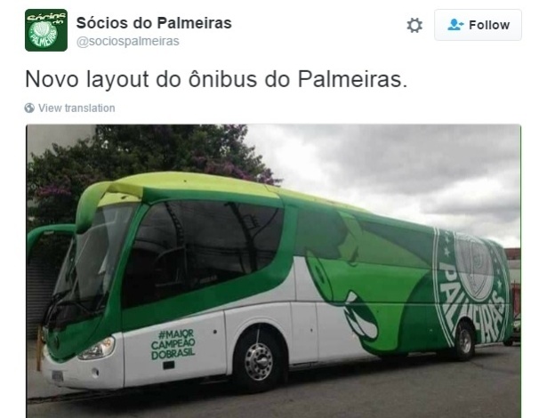 Palmeiras apresenta novo ônibus antes de semana de decisão no BR