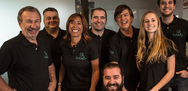 Diretores da rede social Luckro durante lançamento do aplicativo em São Paulo