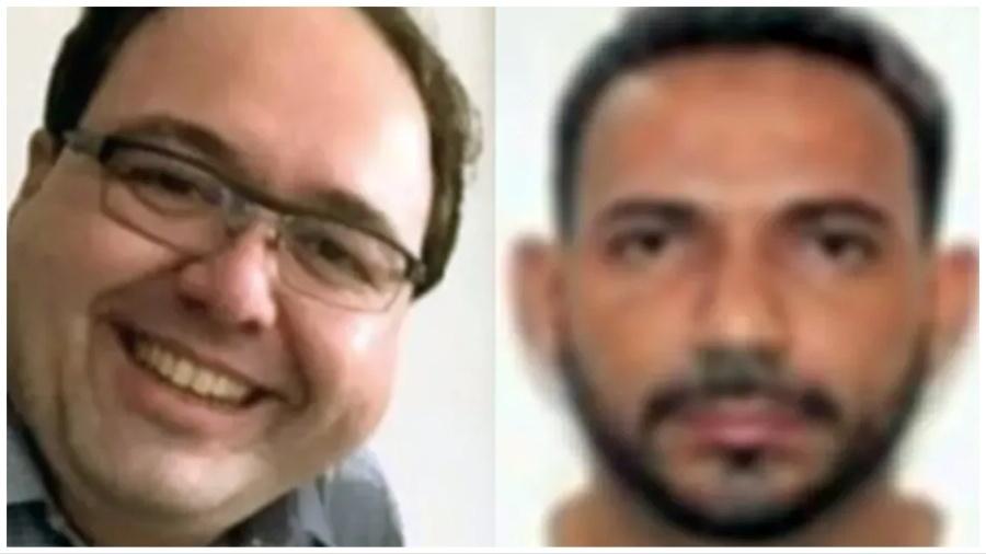 Cláudio Rodrigues de Oliveira Bastos (à esquerda) é suspeito de mandar matar o amante Yohan Tairik Guimarães Costa
