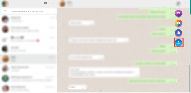 WhatsApp Web ganha bot&atilde;o para compartilhamento de contatos
