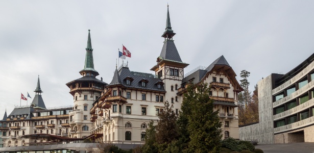 Grand Hotel Dolder, em Zurique, na Suíça, onde o casal Cunha se hospedou