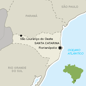 S. Lourenço do Oeste está a 650 km de Florianópolis