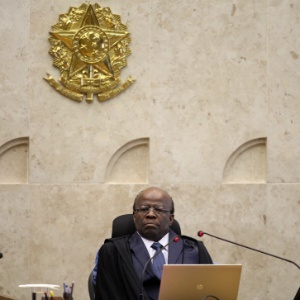 O presidente do STF, ministro Joaquim Barbosa