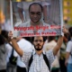 Mulher de fotógrafo atingido participa de protesto em SP para que violência não seja esquecida - Ale Vianna/Brazil Photo Press/Agência O Globo 