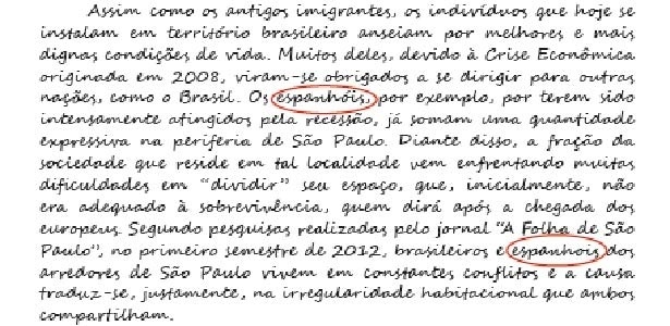Trecho de redação com nota máxima no Enem 2012 tem erro de português 