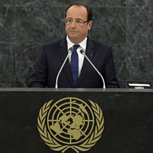 O presidente da França, François Hollande, discursa na 68ª Assembleia Geral da ONU