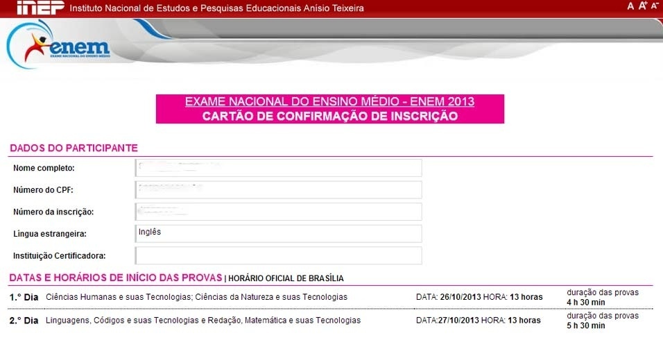 Precisa Levar Cartao De Confirmacao Do Enem
