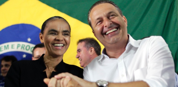 Marina Silva e Eduardo Campos, durante ato de filiação da ex-senadora ao PSB