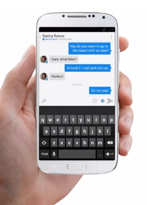 Tela do aplicativo Facebook Messenger rodando em um smartphone com sistema Android