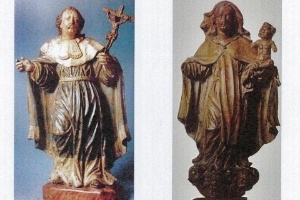 Imagens de São Luiz Rei de França e Nossa Senhora do Carmo, atribuídas à Aleijadinho