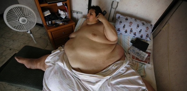 Manuel Uribe, 48, foi considerado o homem mais gordo do mundo pelo Guinness, chegando a pesar 597 kg