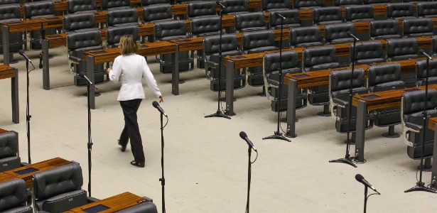 O plenário da Câmara dos Deputados, em Brasília